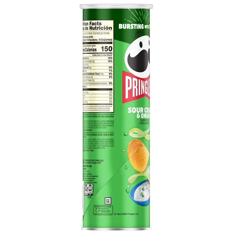 Pringles Potato Crisps Chips Sour Cream and Onion 7