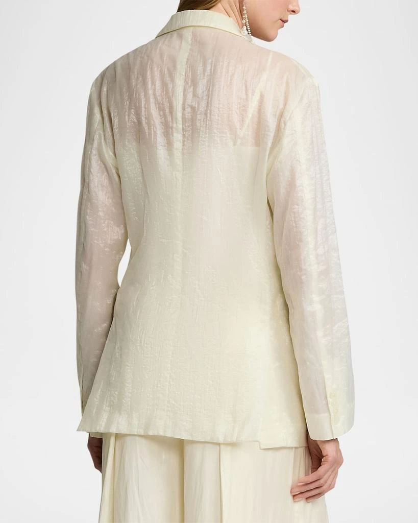 Ralph Lauren Lori Crinkle Double Organdy Single-Breasted Jacket 3