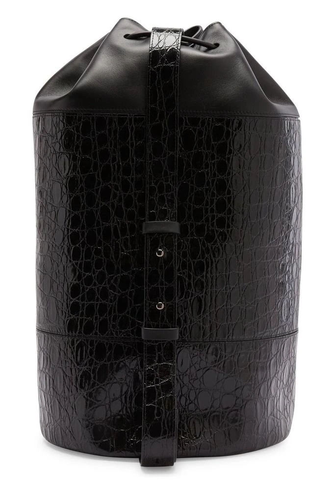 Giuseppe Zanotti Giuseppe Zanotti Round One-Shoulder Embossed Backpack from Cettire