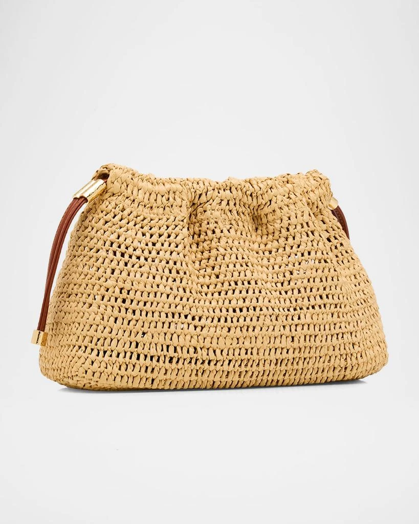 Ulla Johnson Lali Ruched Raffia Clutch Bag 2