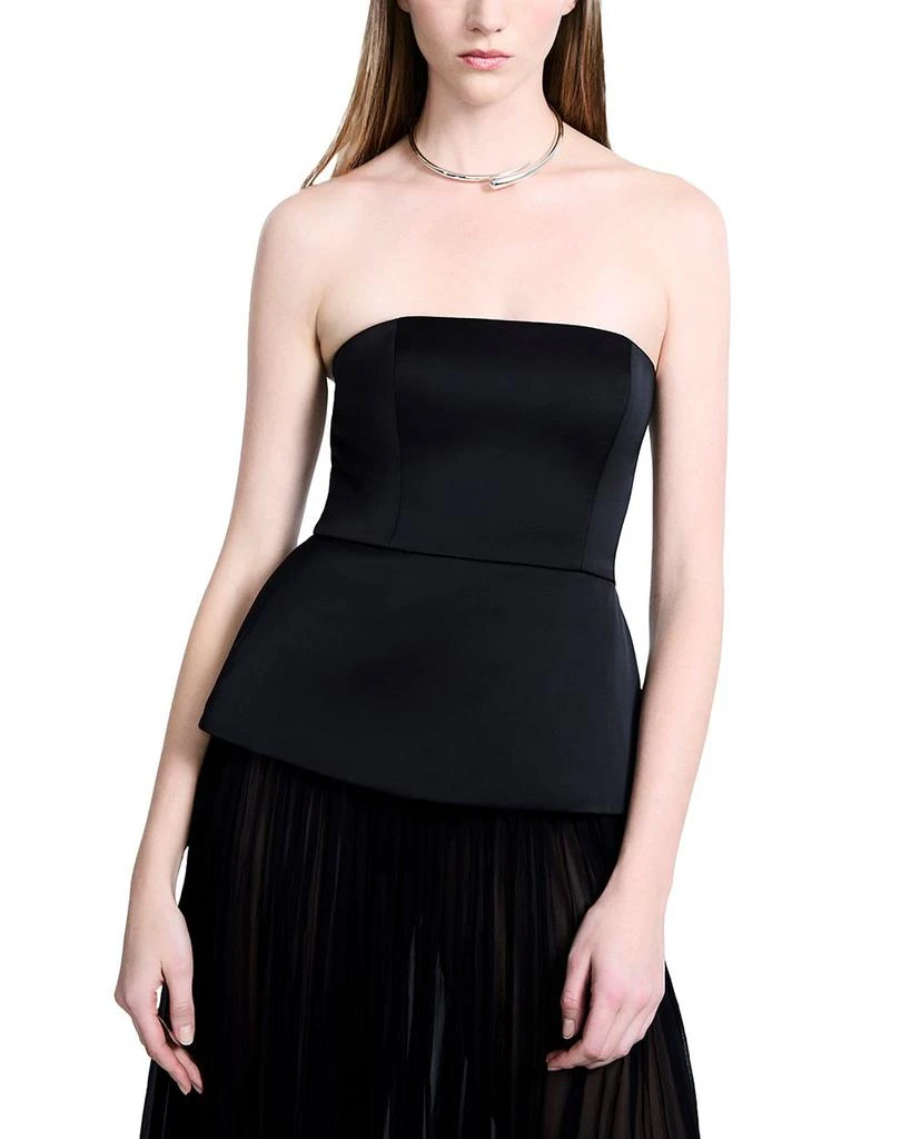 BCBG Strapless Peplum Gown 3