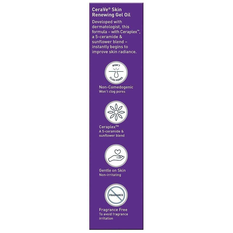 CeraVe Skin Renewing Gel Oil Face Moisturizer, Fragrance Free 8
