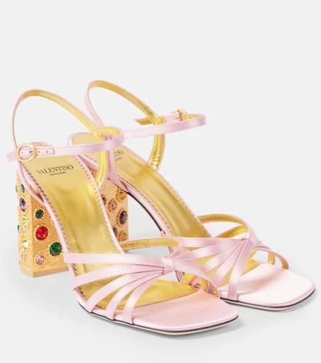 Valentino Preshoes 90 embellished satin sandals 1