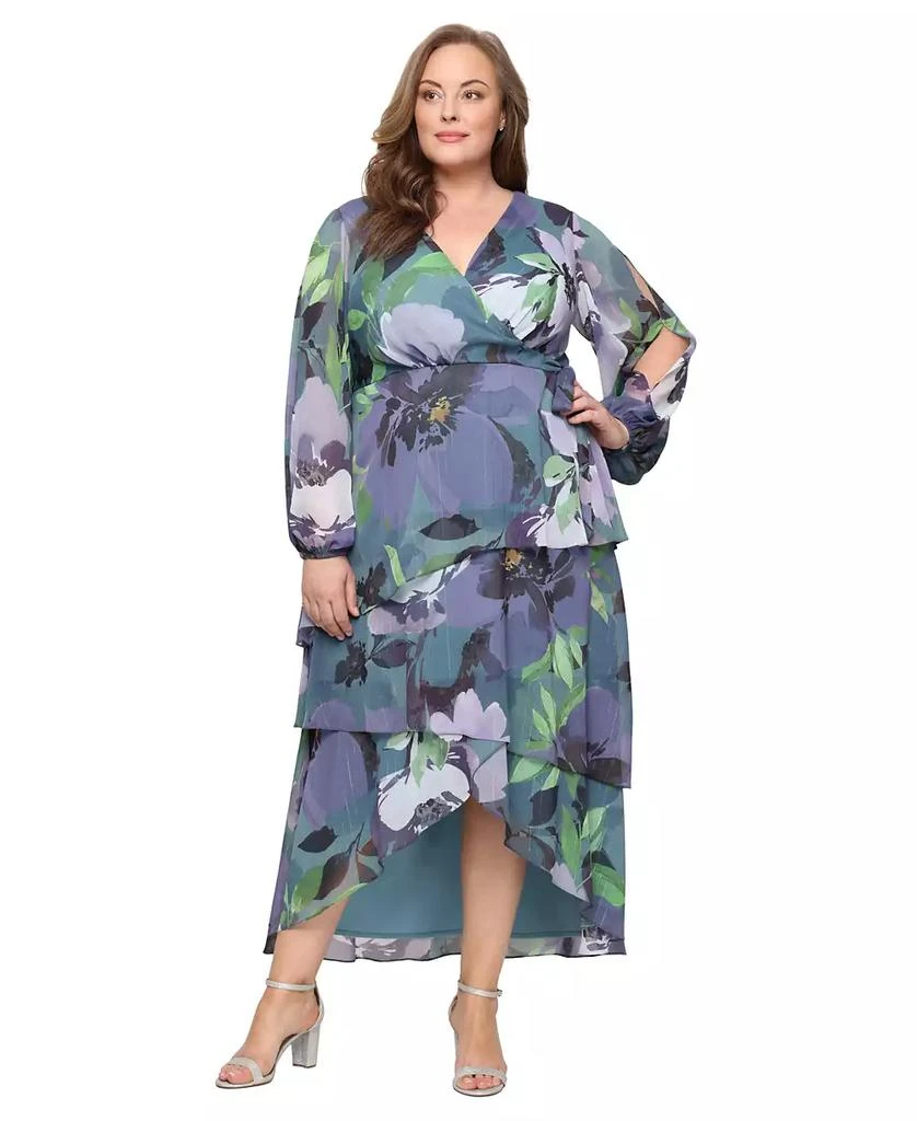SL Fashions Plus Size High-Low Chiffon A-Line Dress 1