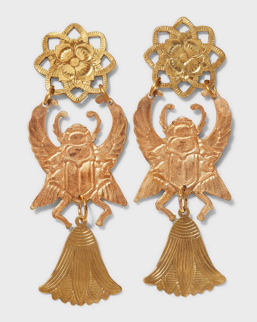 We Dream in Colour Thebes Matte Brass Earrings