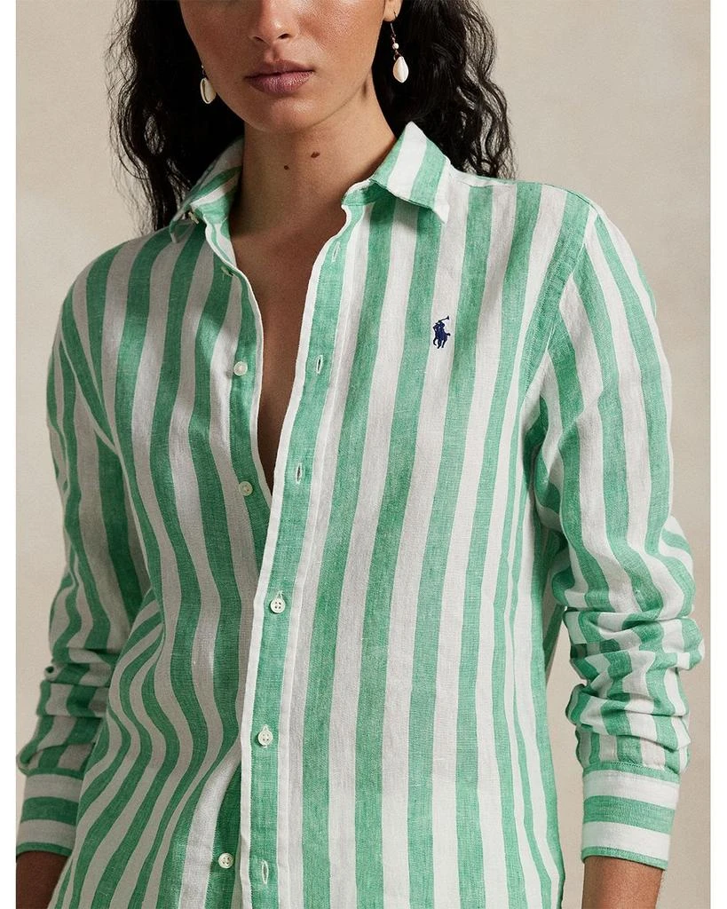 Ralph Lauren Classic Fit Striped Linen Shirt 4