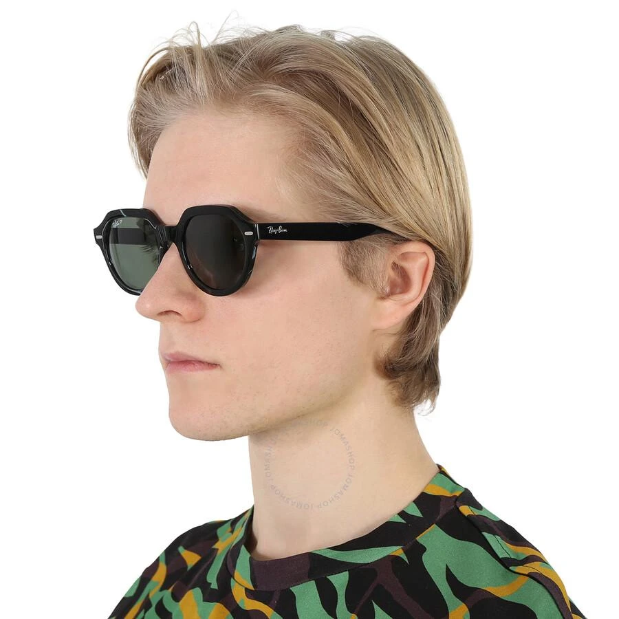 Ray-Ban Gina Polarized Green Square Unisex Sunglasses RB4399 901/58 53 2