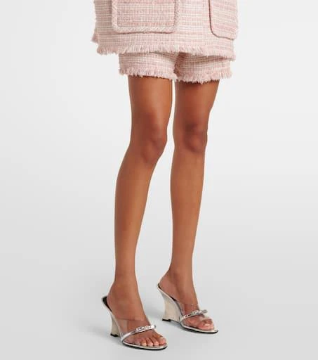 Versace Gianni Ribbon 95 PVC wedge mules 4