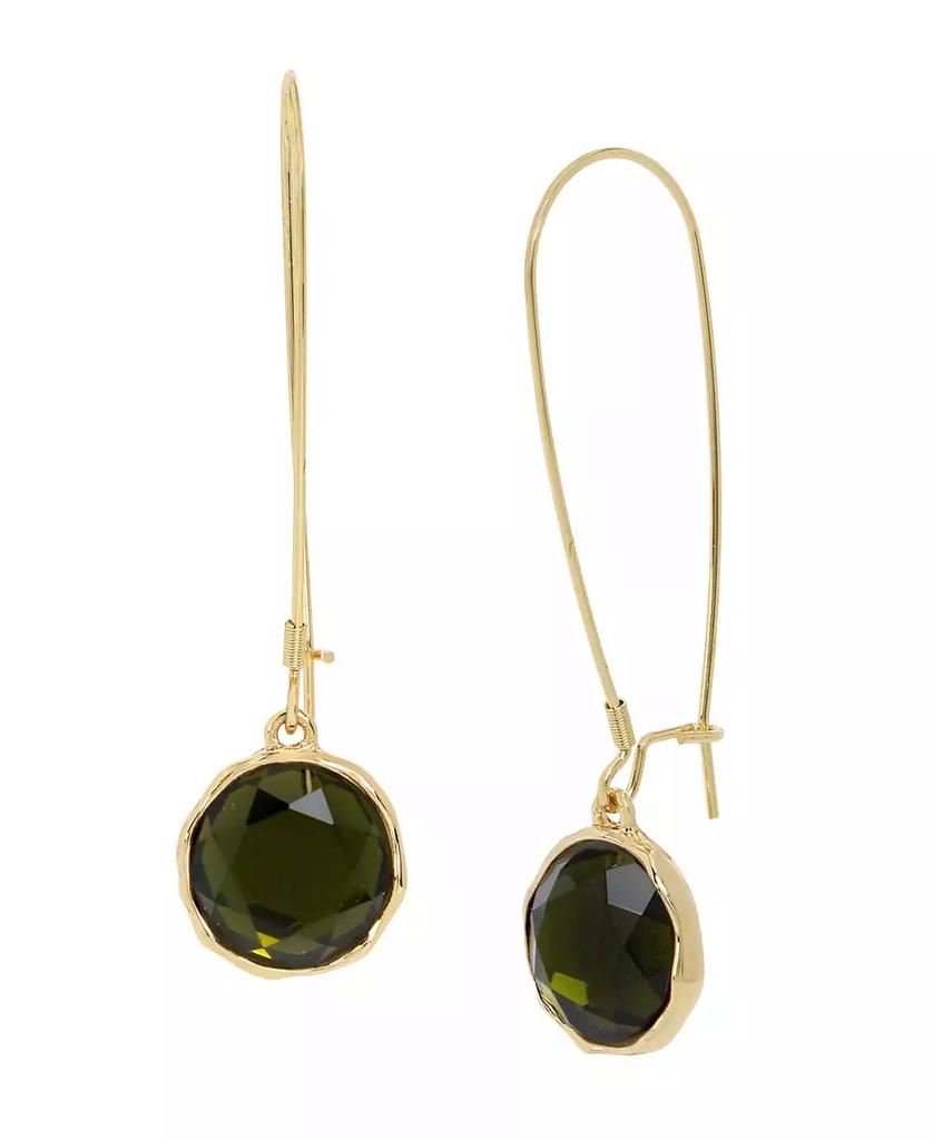 Robert Lee Morris Faux Stone Amethyst Gem Dangle Earrings