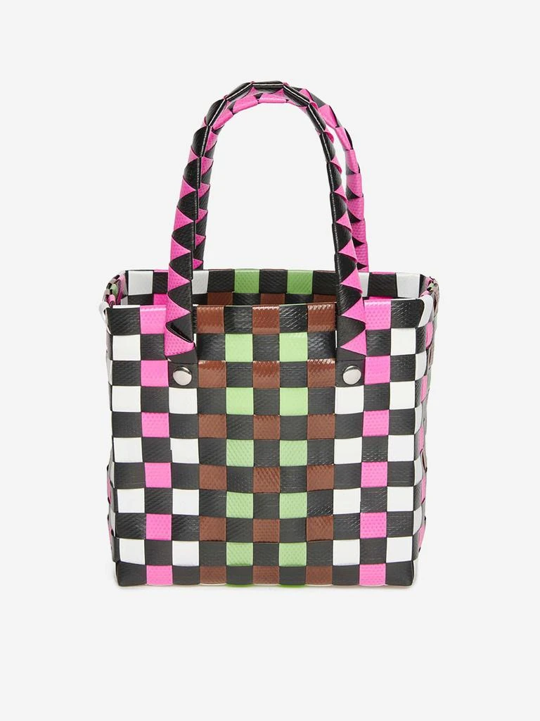 MARNI KIDS MARNI Girls Woven Micro Basket Bag in Pink (14cm) 2