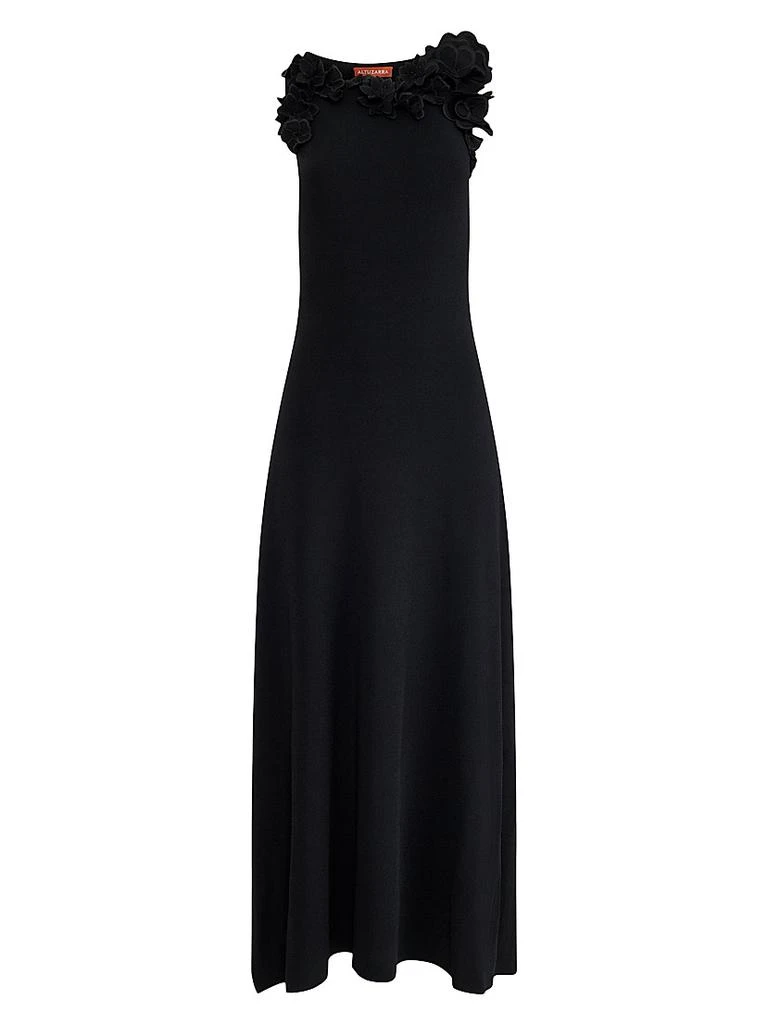 Altuzarra Woolfe Floral Appliqué Column Gown