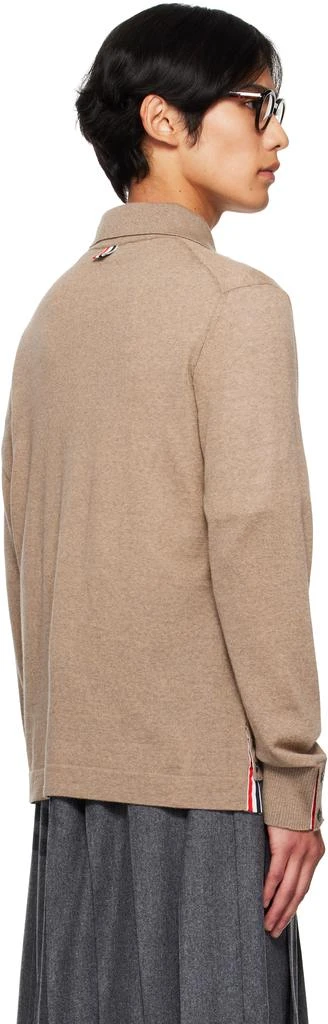 Thom Browne Beige Merino Wool Jersey Stitch Long Sleeve Shirt 3