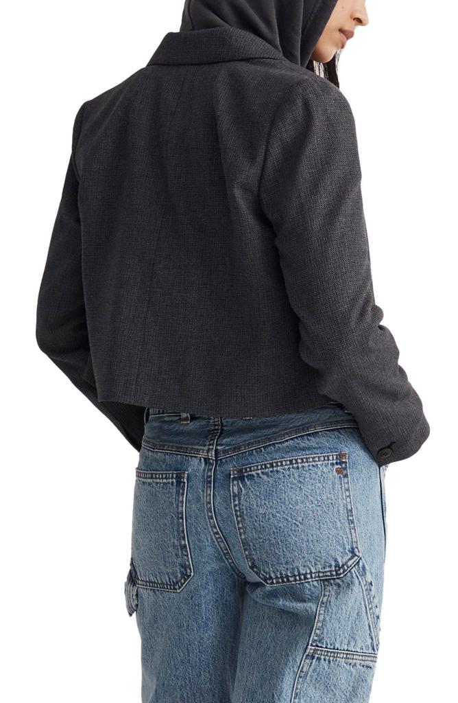 Madewell The Sutter Plaid Crop Blazer