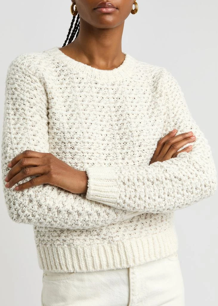 Moncler Logo bouclé-knit cotton-blend jumper 5