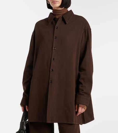 Lemaire Twisted draped denim shirt 6