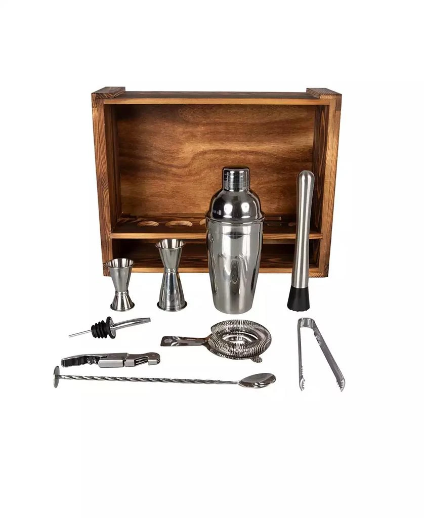 Legacy Fired Pine Wood Bar Tool 10 Piece Set 3