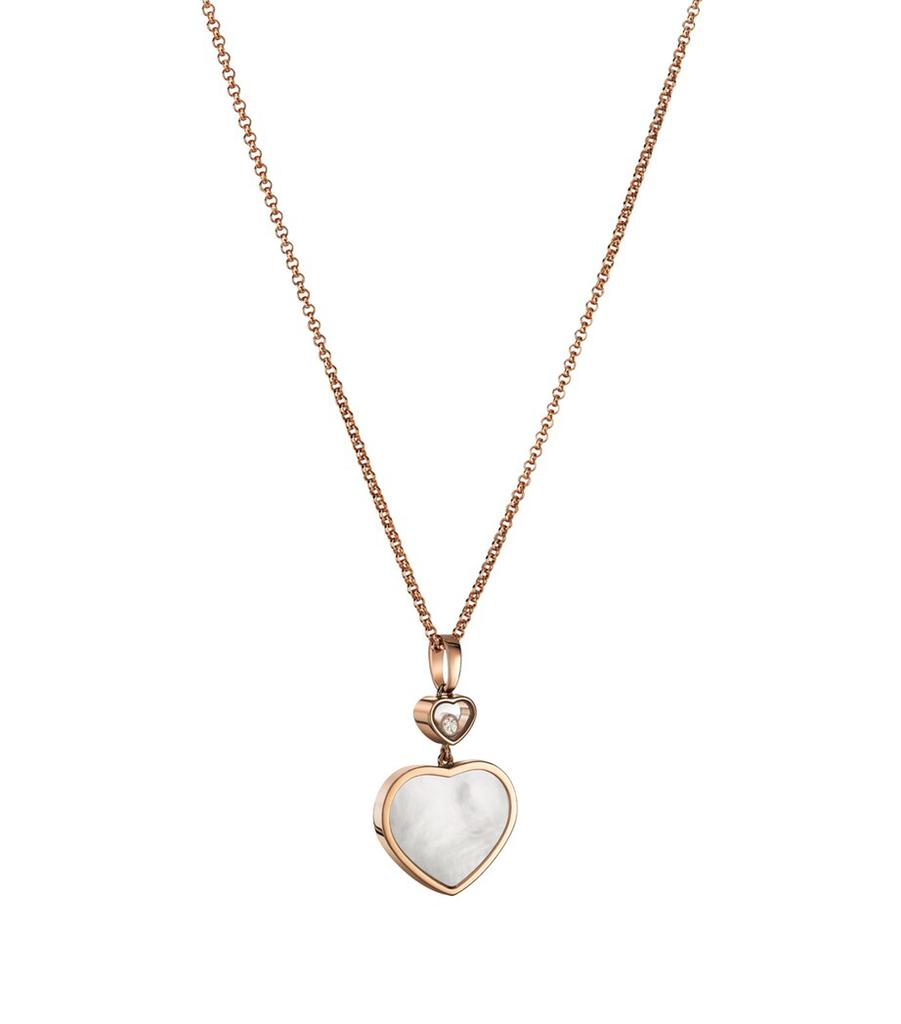Chopard Rose Gold and Diamond Happy Hearts Pendant