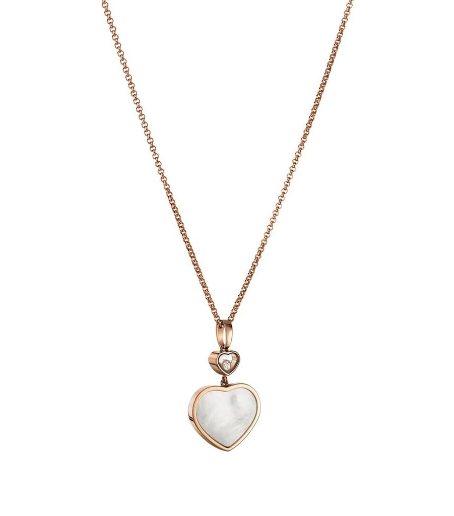 Chopard Rose Gold and Diamond Happy Hearts Pendant 2