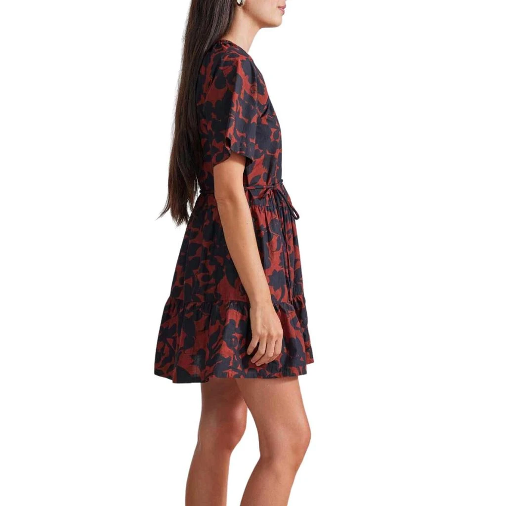 Apiece Apart Saara Tiered Mini Dress In Deep Botanic 2
