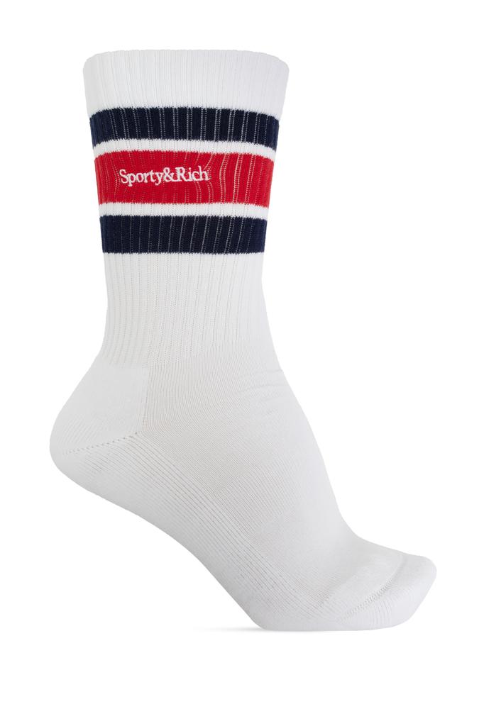 Sporty & Rich Socks with logo