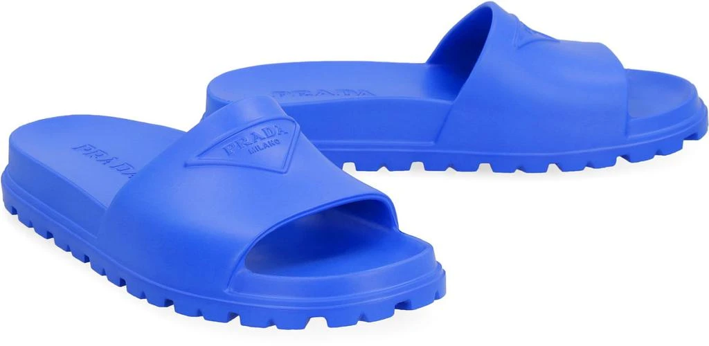 Prada Logo Detail Rubber Slides 3
