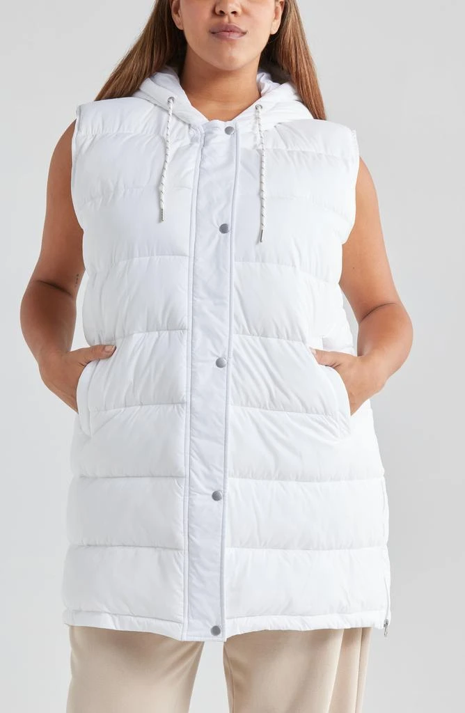 Zella Women's Long Hooded Puffer Vest 5