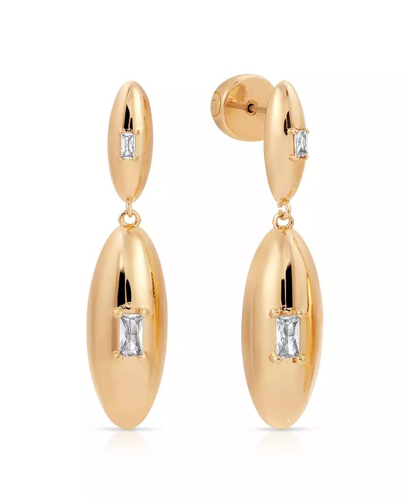 Ettika Jewelry Oval Dome Double Drop Earrings