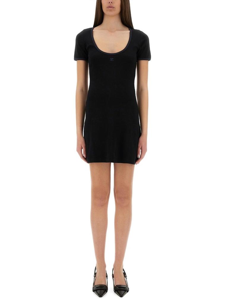 Courrèges Courrèges Holistic Contrast Mini Dress - Dresses