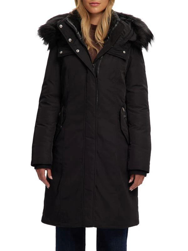 NOIZE Kristel Faux Fur-Trim Removable Hood Jacket 1