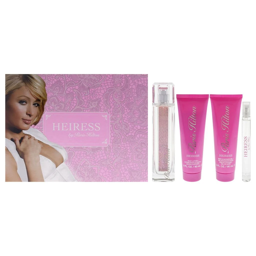 Paris Hilton Heiress by  for Women - 4 Pc Gift Set 3.4oz EDP Spray, 0.34oz EDP Spray, 3oz Body Lotion, 3oz Bath and Shower Gel 1