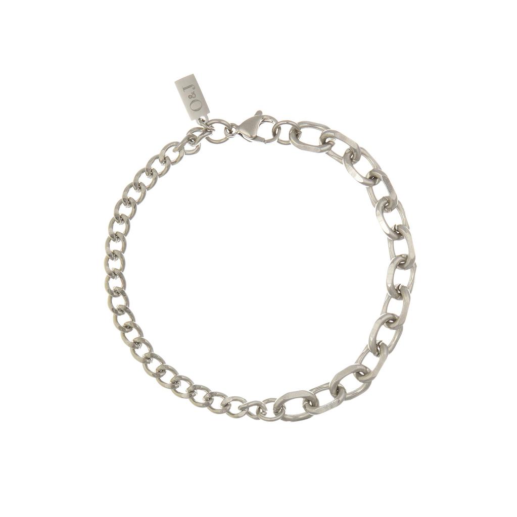 Orelia & Joe Asymmetric Chunky Chain Bracelet