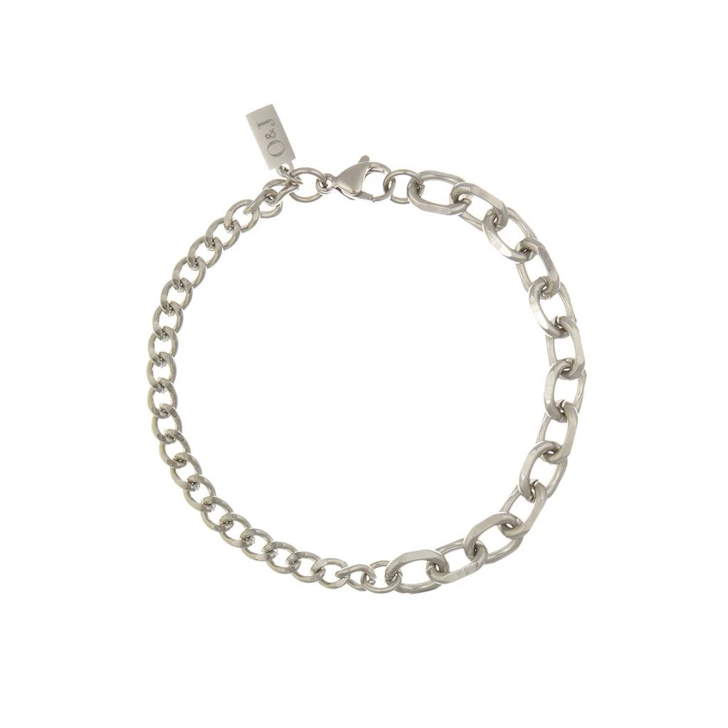 Orelia & Joe Asymmetric Chunky Chain Bracelet 1