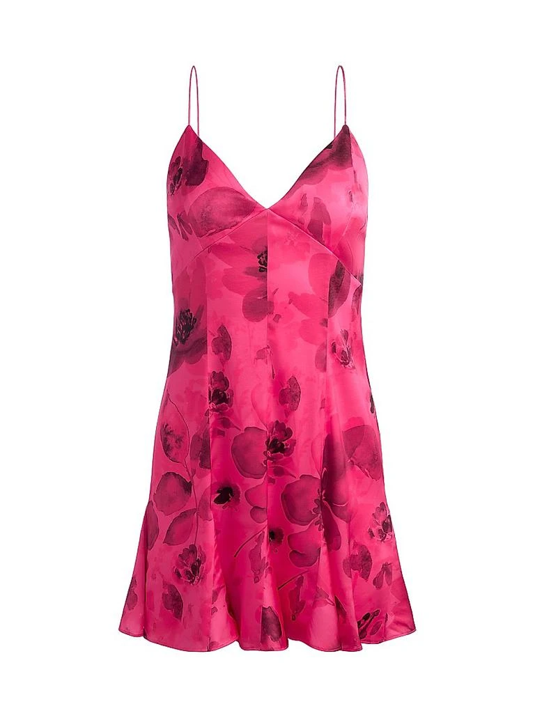 alice and olivia pink slip dress VALENTINA DRAPED CORSET MAXI DRESS in PINK LACE