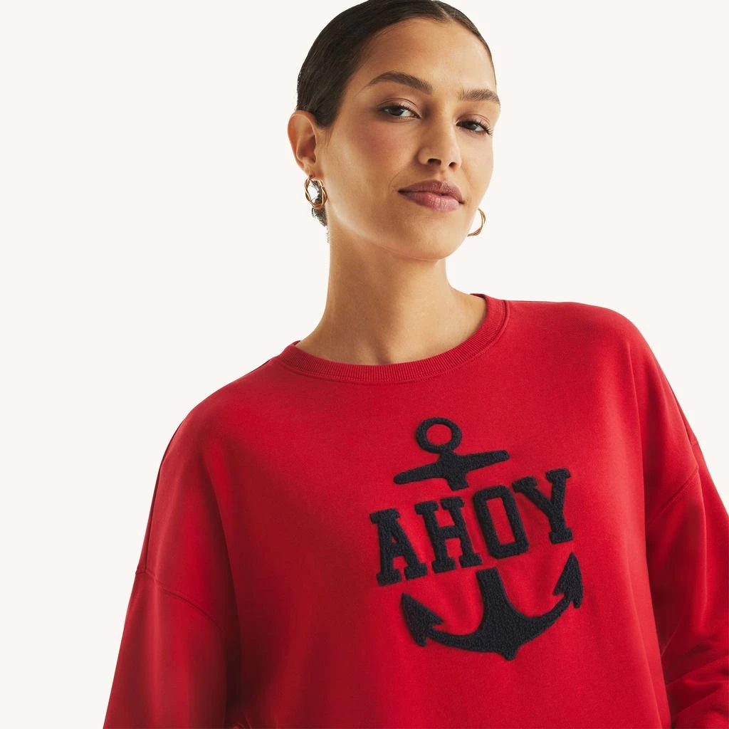 Nautica Womens Graphic Crewneck Sweatshirt 2