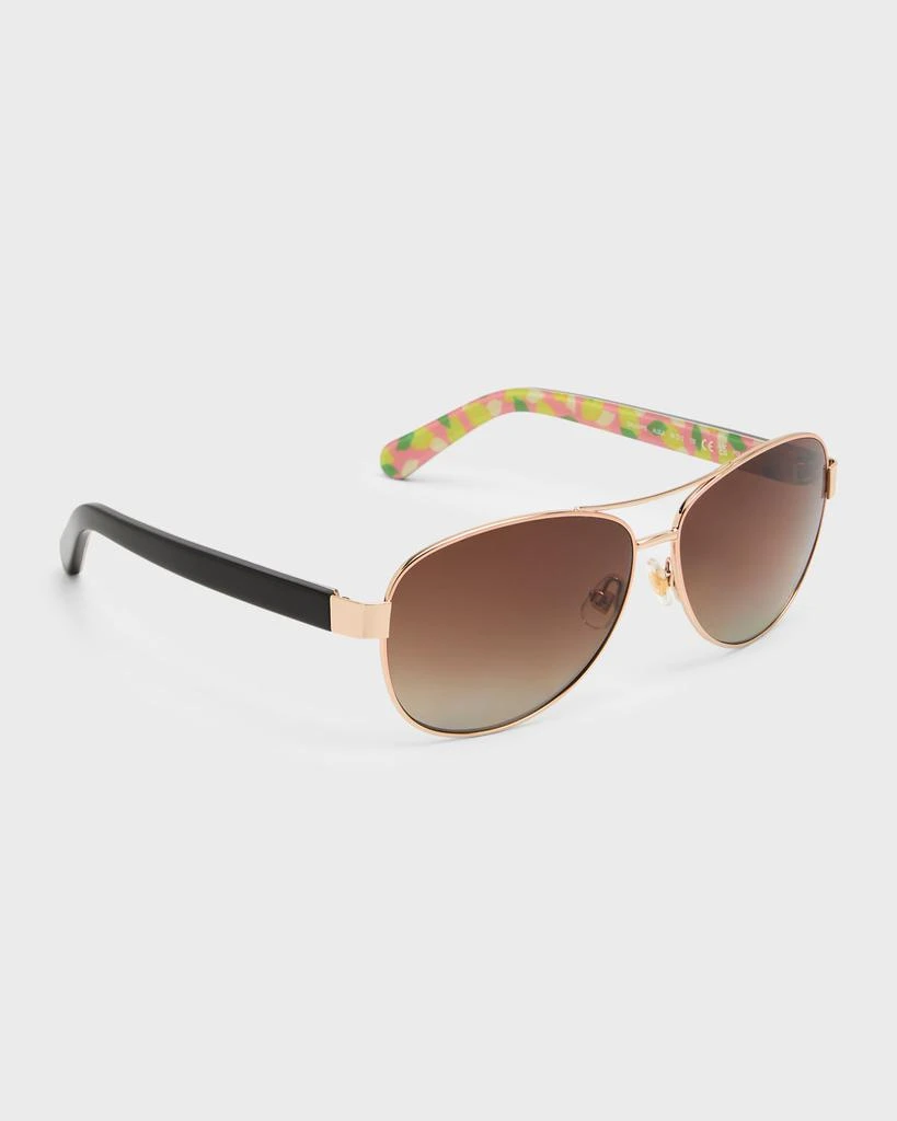 Kate Spade dalia stainless steel aviator sunglasses 1