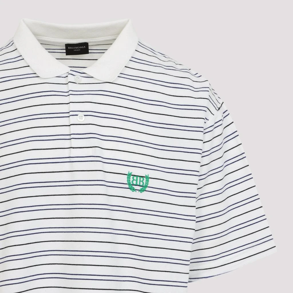 Balenciaga Balenciaga Laurel Classic Pique Striped Polo Shirt 3