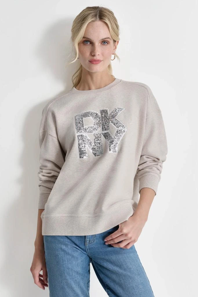 DKNY SEQUINS LOGO SWEATSHIRT 1