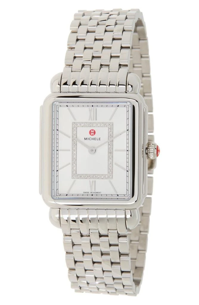 Michele Women's Deco II Diamond Bracelet Watch, 20mm x 43mm - 0.11 ctw 4