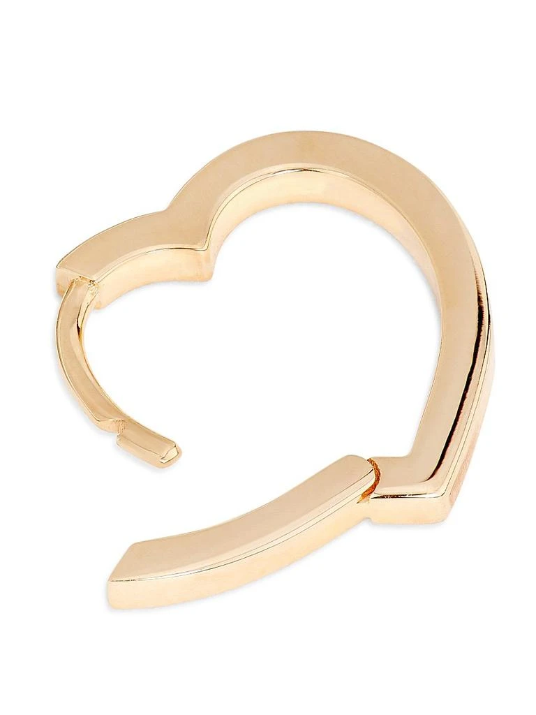 Repossi Antifer 18K Rose Gold & 0.06 TCW Diamond Small Heart Hoop Earring 3
