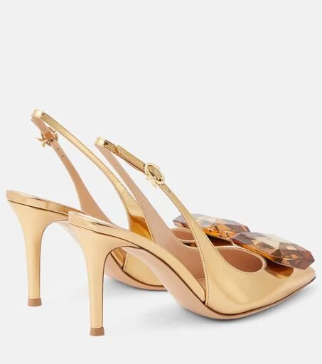 Gianvito Rossi Jaipur metallic leather slingback pumps 3