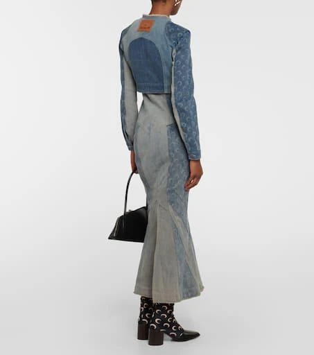 MARINE SERRE Regenerated Cropped Denim Jacket 3