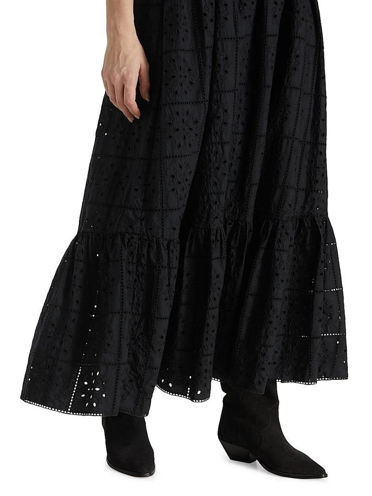 Ganni Broderie Anglaise Cotton Maxi Dress 6