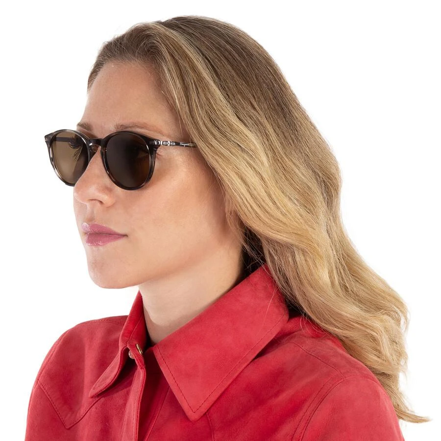 Salvatore Ferragamo Salvatore Ferragamo Brown Round Ladies Sunglasses SF911S 003 53 2