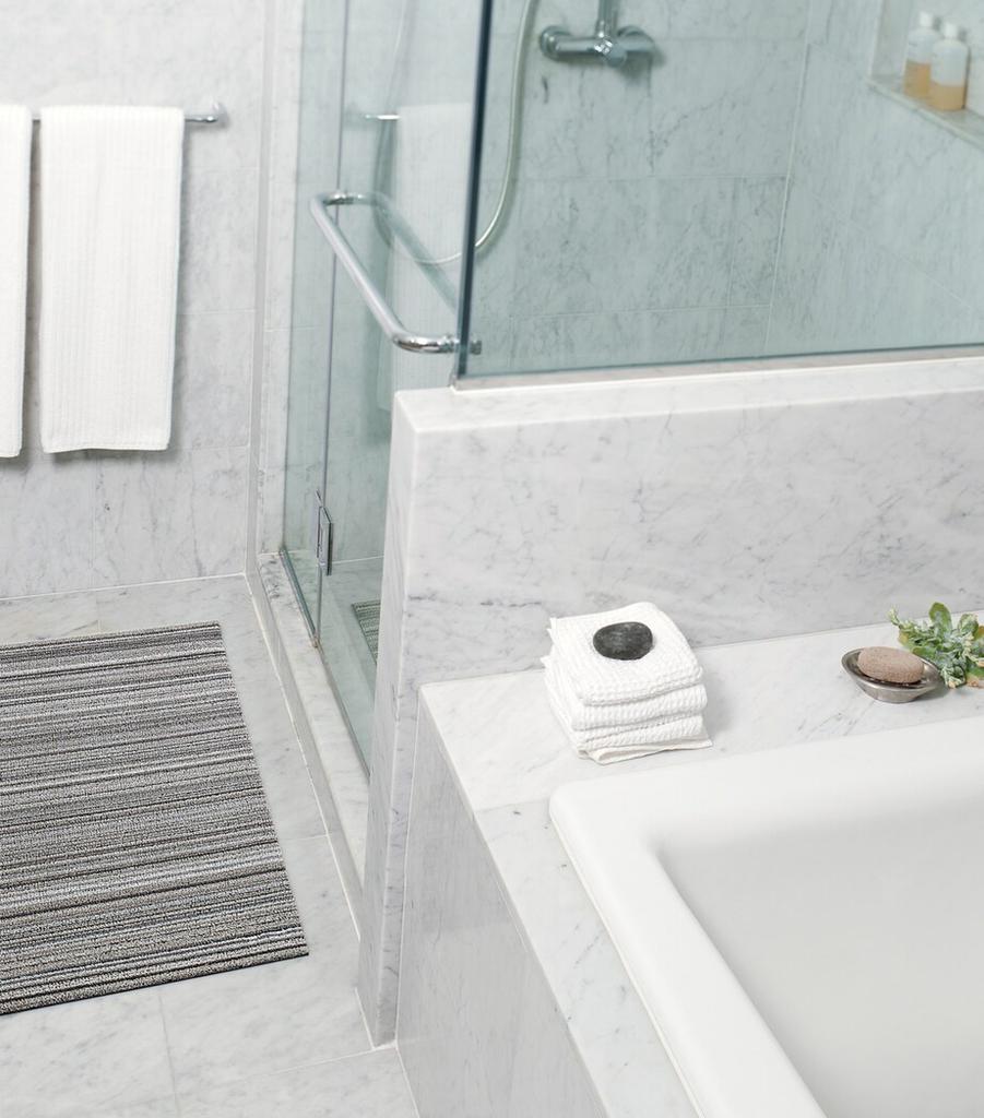 Chilewich Skinny Stripe Shag Utility Mat (61cm x 91cm)