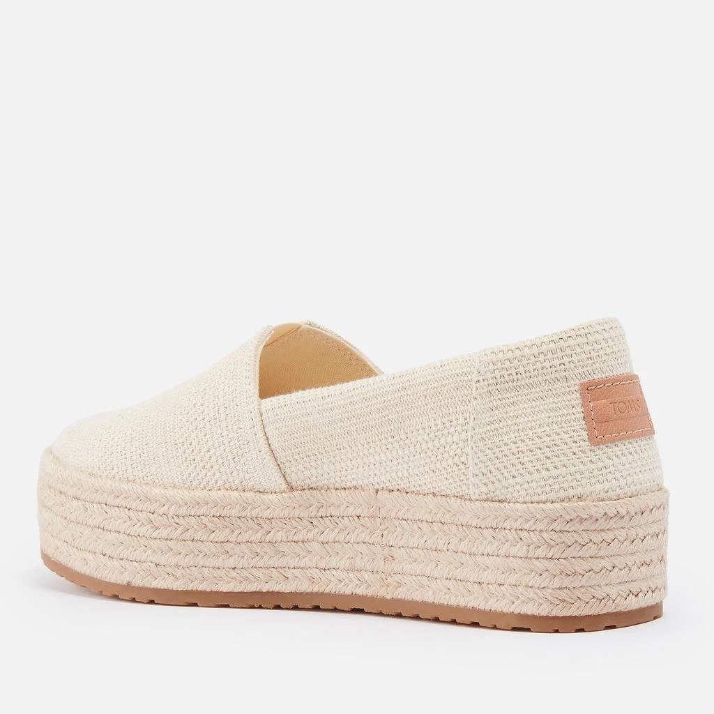 TOMS TOMS Women's Valencia Metallic Canvas Flatform Espadrilles 2