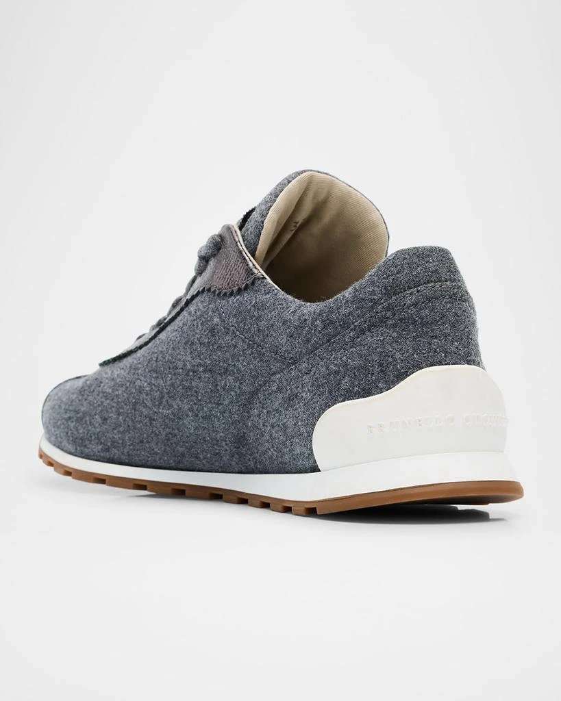 Brunello Cucinelli Suede Knit Slip-On Sneakers 2