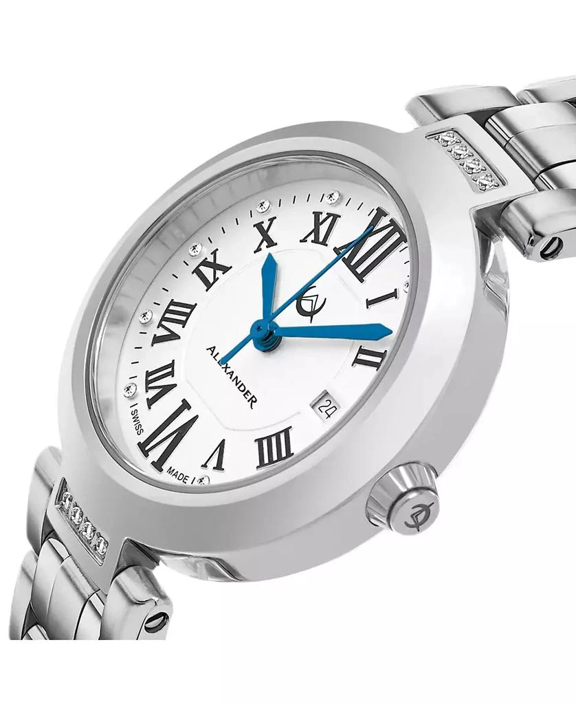 Stuhrling Alexander Watch AD203B-01, Ladies Quartz Date Watch with Stainless Steel Case on Stainless Steel Bracelet 2