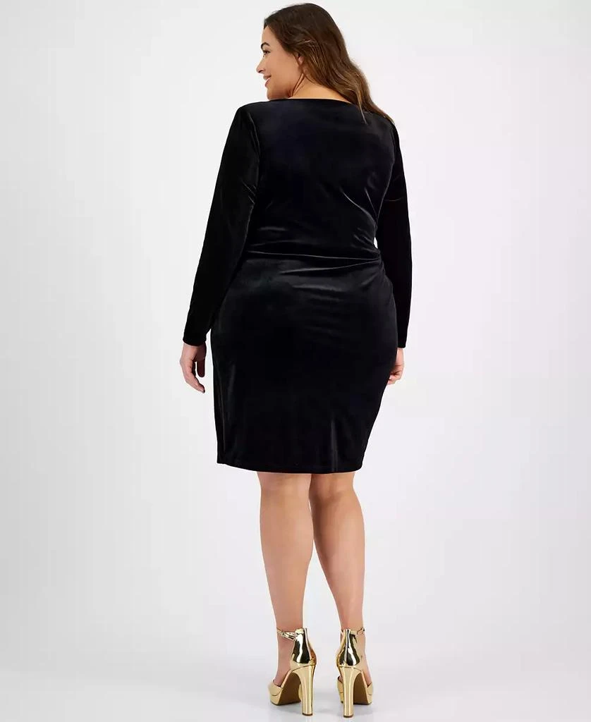 INC International Family Matching Plus Size Velvet Long-Sleeve Dress, Created for Macy's 2