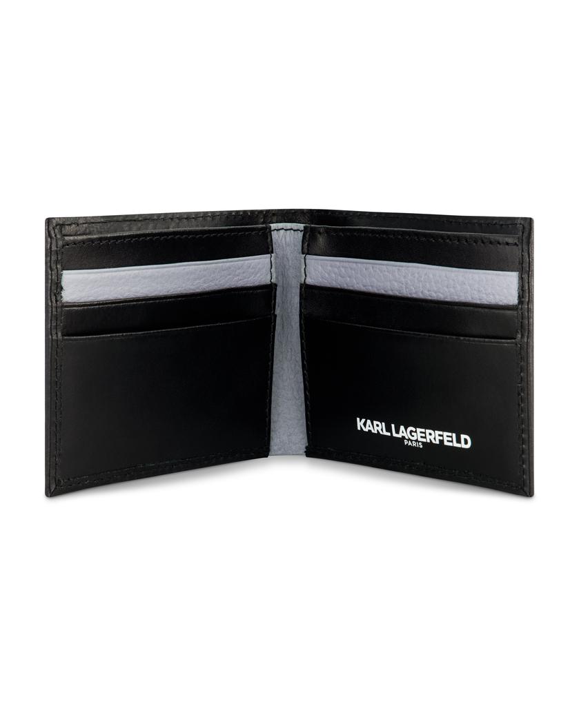 Karl Lagerfeld Paris LEATHER BILLFOLD WITH NEW KARL HEAD PRINT