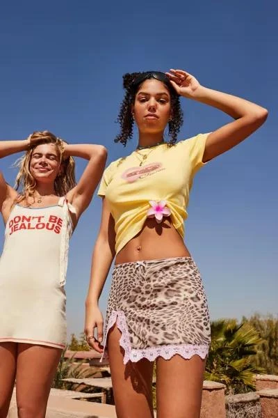 Urban Outfitters UO Printed Slip Mini Skirt 1